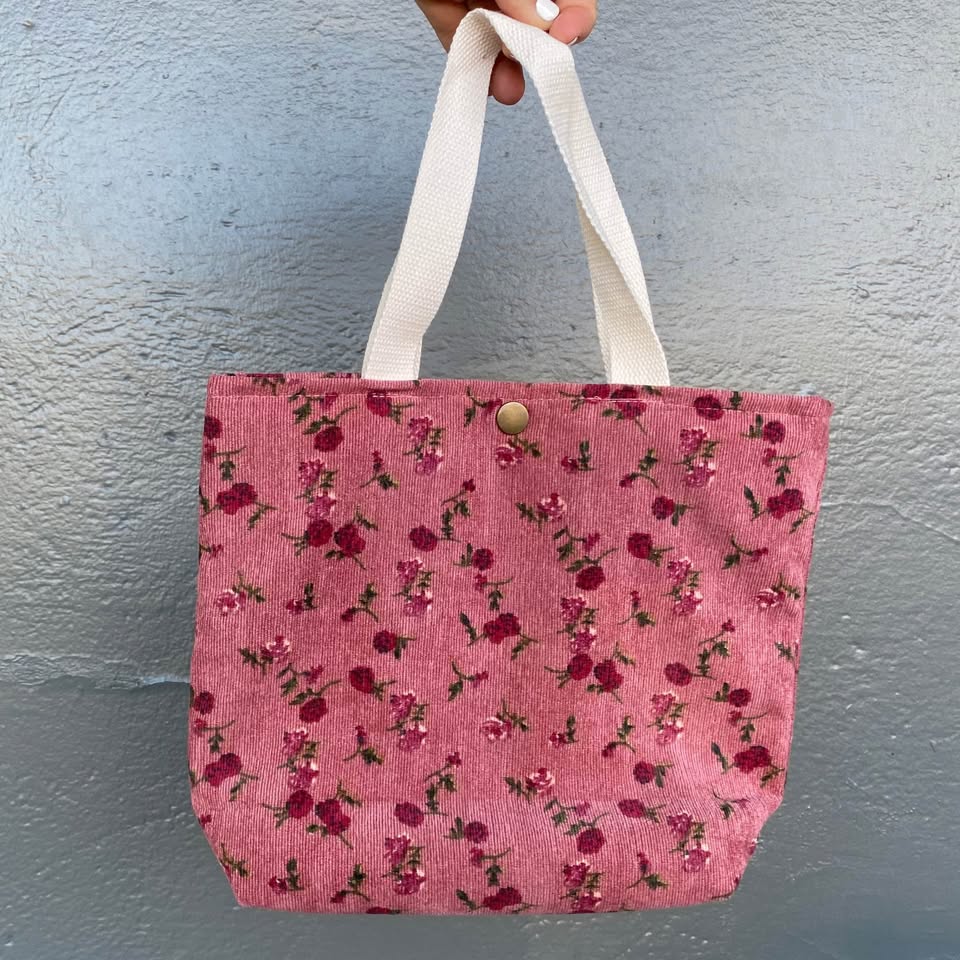Flower Oxford Cloth Tote Bag