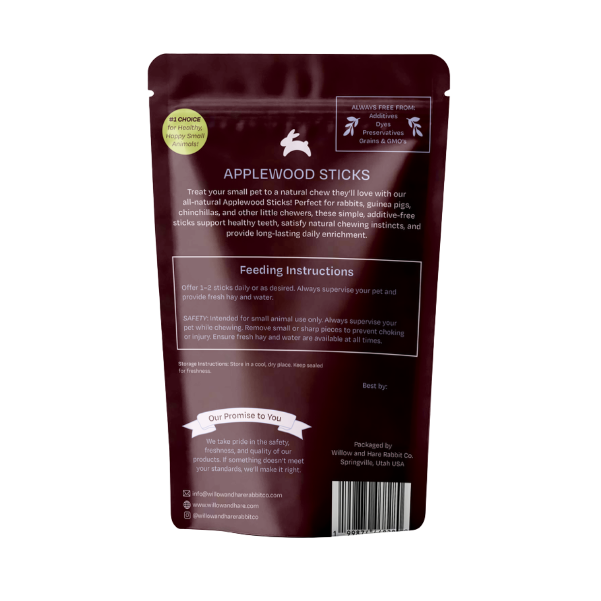 Pre-Order!  Natural Applewood Sticks