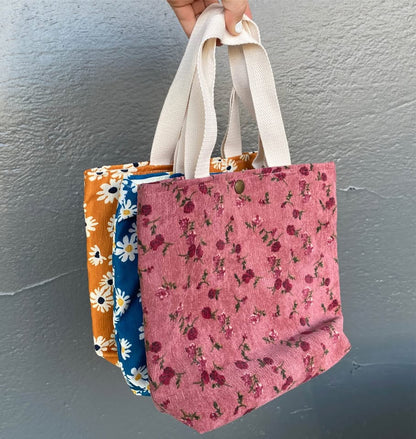 Flower Oxford Cloth Tote Bag