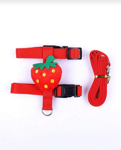Adjustable Bunny Rabbit Harness in Strawberry & Carrot
